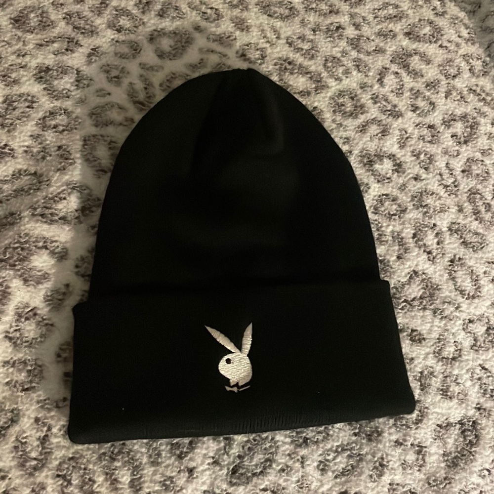Black Playboy Bunny Beanie